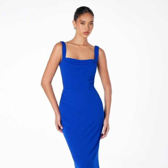 New Sheath Long Sleeveless Refined Dress w/ Straight Across Neckline CD T3000 - Picture 1 of 10